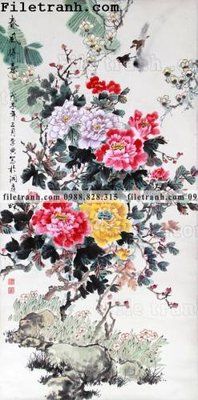 File gốc hoa mau don ve tay 127 (cho in ấn) từ kho Filetranh