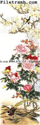 File in trần hoa mau don ve tay 128 (bản gốc 3D) sống động