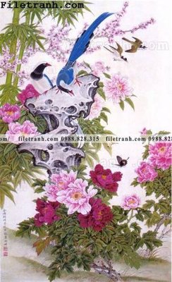 Ảnh gốc hoa mau don ve tay 142 (độ nét cao) in mica