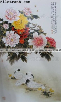 File tranh gốc hoa mau don ve tay 148 chủ đề hiện đại