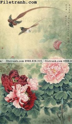 File gốc hoa mau don ve tay 155 (chuẩn màu) cho in offset