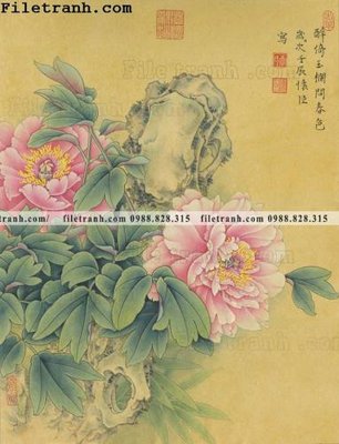 Tải về file tranh gốc hoa mau don ve tay 232 (để in quảng cáo)