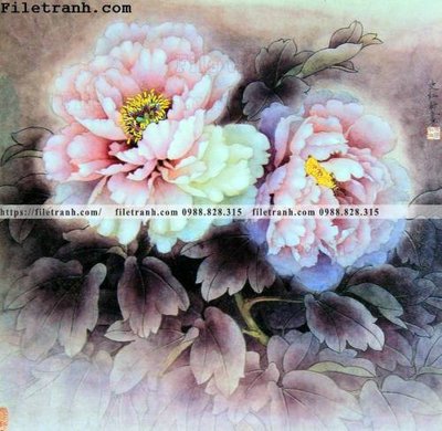 File in trần hoa mau don ve tay 250 (bản gốc 3D) sống động