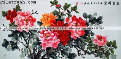 Tải file gốc hoa mau don ve tay 284 (in khổ lớn) không mờ