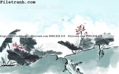 File gốc hoa sen mau nuoc 146 (Filetranh.com) hoa sen mau nuoc 146
