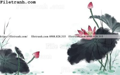 File tranh in mica hoa sen mau nuoc 148 (độ phân giải cao)
