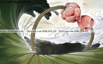 File in trần hoa sen mau nuoc 177 (file gốc) chủ đề vũ trụ