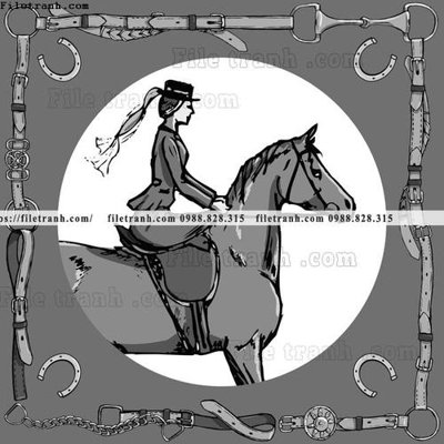 File PSD hoa tiet ngua Hermes 1551 (bản gốc) cho nhà in