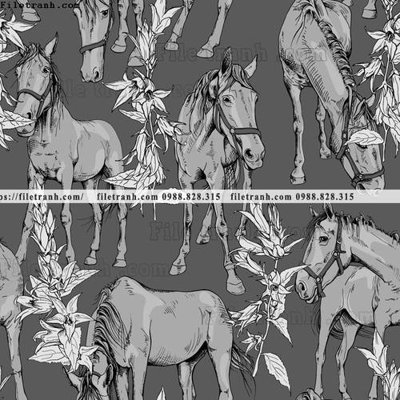 File gốc hoa tiet ngua Hermes 1561 (in lụa) tranh thuận buồm