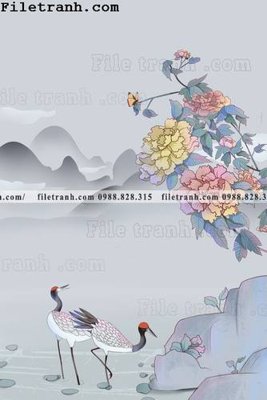 Tệp tin gốc hoa va chim hien dai tranh dung 118 (dùng cho in ấn) chuyên nghiệp
