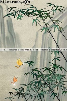 File gốc hoa va chim hien dai tranh dung 127 (in mica) trang trí