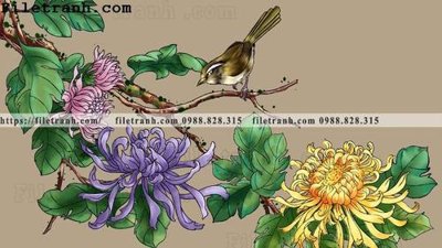 Tải file hoa va chim hien dai tranh dung 131 (ảnh gốc) file TIFF