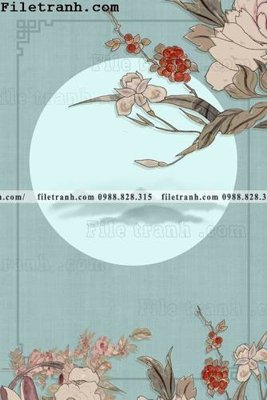 File tranh hoa va chim hien dai tranh dung 139 (gốc) in trên kính