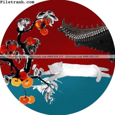 File in mica hoa va chim xu huong quoc gia tron 103 (bản gốc) làm vách ngăn