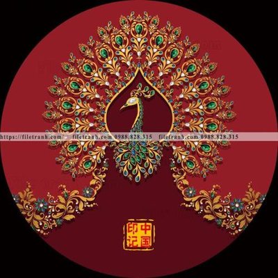 File tranh hoa va chim xu huong quoc gia tron 118 (gốc) in trên kính