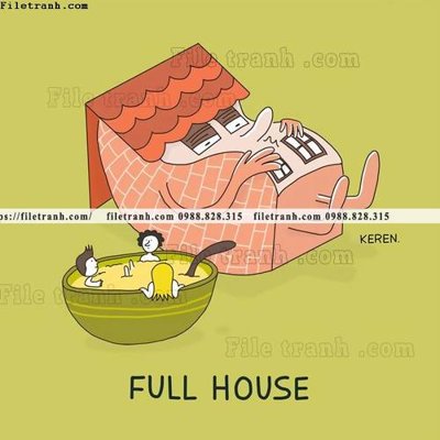 File tranh hoat hinh vui nhon tre em 615 (bản gốc) treo quán cafe