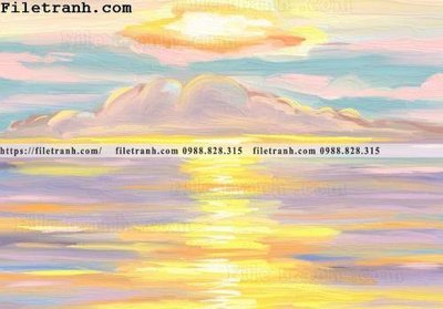 File in trần hop do phong canh mau nuoc 129 (bản gốc 3D) sống động