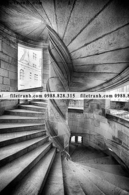 File gốc kien truc cau thang xoan oc 305 (in lụa) họa tiết 3D