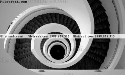 File tranh kien truc cau thang xoan oc 335 (ảnh gốc) in trần 3D