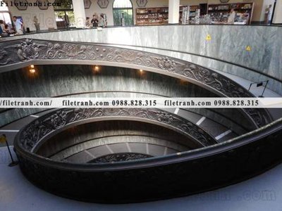 Download file gốc kien truc cau thang xoan oc 383 (in lụa) tranh 3D