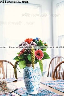 Ảnh gốc loat tranh tinh vat hoa 160 (độ nét cao) in tráng gương