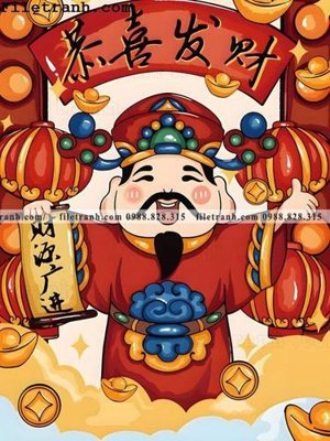 File tranh mieng phim hoat hinh Guochao Than tai 111 (bản gốc) trang trí văn phòng