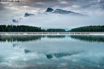 Ảnh gốc nhung buc tranh phong canh ngang 691 (nét căng) in mica