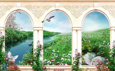 File gốc File gốc phong cảnh PC509 (in lụa) trang trí tường