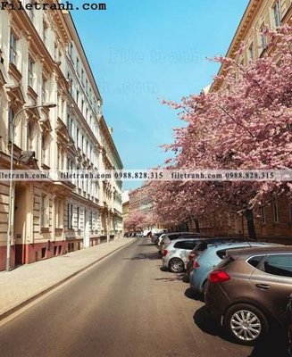 File tranh gốc in trần nhà phien ban doc cua duong pho 187 3D