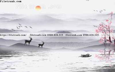 File gốc in ấn phong cach phong canh muc trung quoc 209 chuẩn màu CMYK