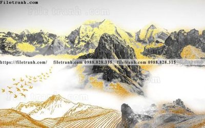 Tải file phong cach phong canh muc trung quoc 221 (gốc) làm tranh trang trí