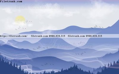 File tranh gốc phong cach phong canh muc trung quoc 254 (bản quyền) độc đáo