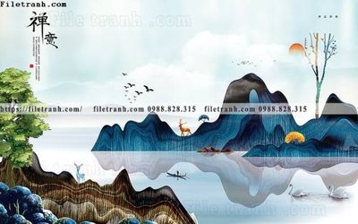 Download file gốc phong cach phong canh muc trung quoc 282 (in lụa) nghệ thuật