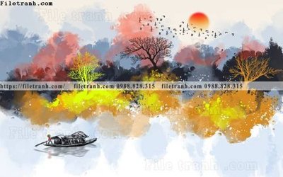 File tranh gốc phong cach phong canh muc trung quoc 293 (sắc nét từng chi tiết)