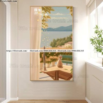 Download file gốc phong canh Scandinavia ngoai cua so 506 (in lụa) cao cấp