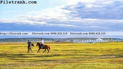 File tranh phong canh thao nguyen Mong Co 207 (bản gốc) treo phòng ăn