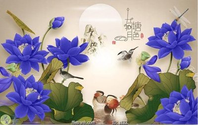 Tải file Tranh cửu ngư quần hội sen cá S122 (gốc) in ấn ngay lập tức