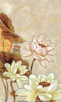 File ảnh Tranh cửu ngư quần hội sen cá S150 (gốc) cho trang trí nội thất