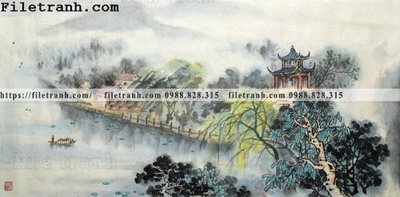 File in lụa thuy mac trung quoc dep 132 (tân cổ điển) thuy mac trung quoc dep 132