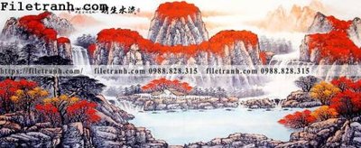 File tranh thuy mac trung quoc mau do 130 (ảnh gốc) không bị mờ