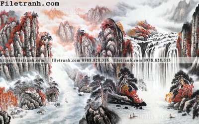 Ảnh gốc thuy mac trung quoc mau do 138 (nét căng) in mica