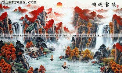 File gốc thuy mac trung quoc mau do 142 (AI/EPS) cho in ấn