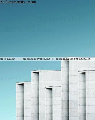 File tranh toa nha hinh hoc thang dung 261 (ảnh gốc) in trần nhà