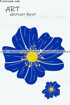 File ảnh tranh Klein Phap xanh 500 (gốc) cho trang trí nhà hàng