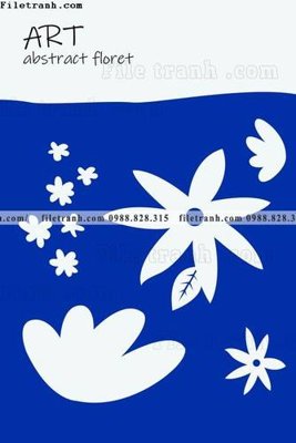 Ảnh gốc file in lụa tranh Klein Phap xanh 503 chi tiết