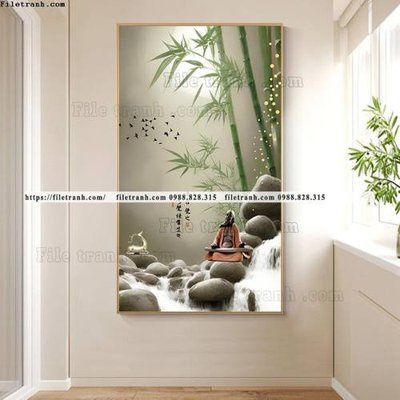 File in trần tranh bambo cay truc kieu moi 503 (bản gốc) hoa văn