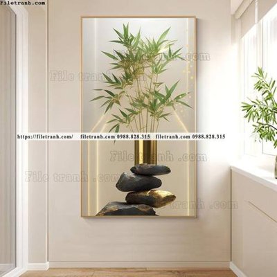 Tải file tranh bambo cay truc kieu moi 511 (PSD) cho in tranh kính