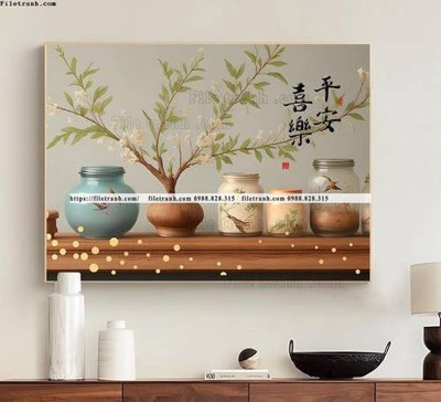 File PSD tranh binh hoa hop dong ho nha hang 503 (nguyên bản) cho thiết kế