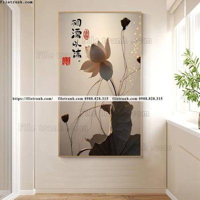 File in lụa tranh binh hoa qua man trung quoc 519 (hoa văn) tranh binh hoa qua man trung quoc 519