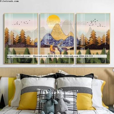 File in mica tranh bo 3 tam pha le guong 533 (ảnh gốc) đẹp